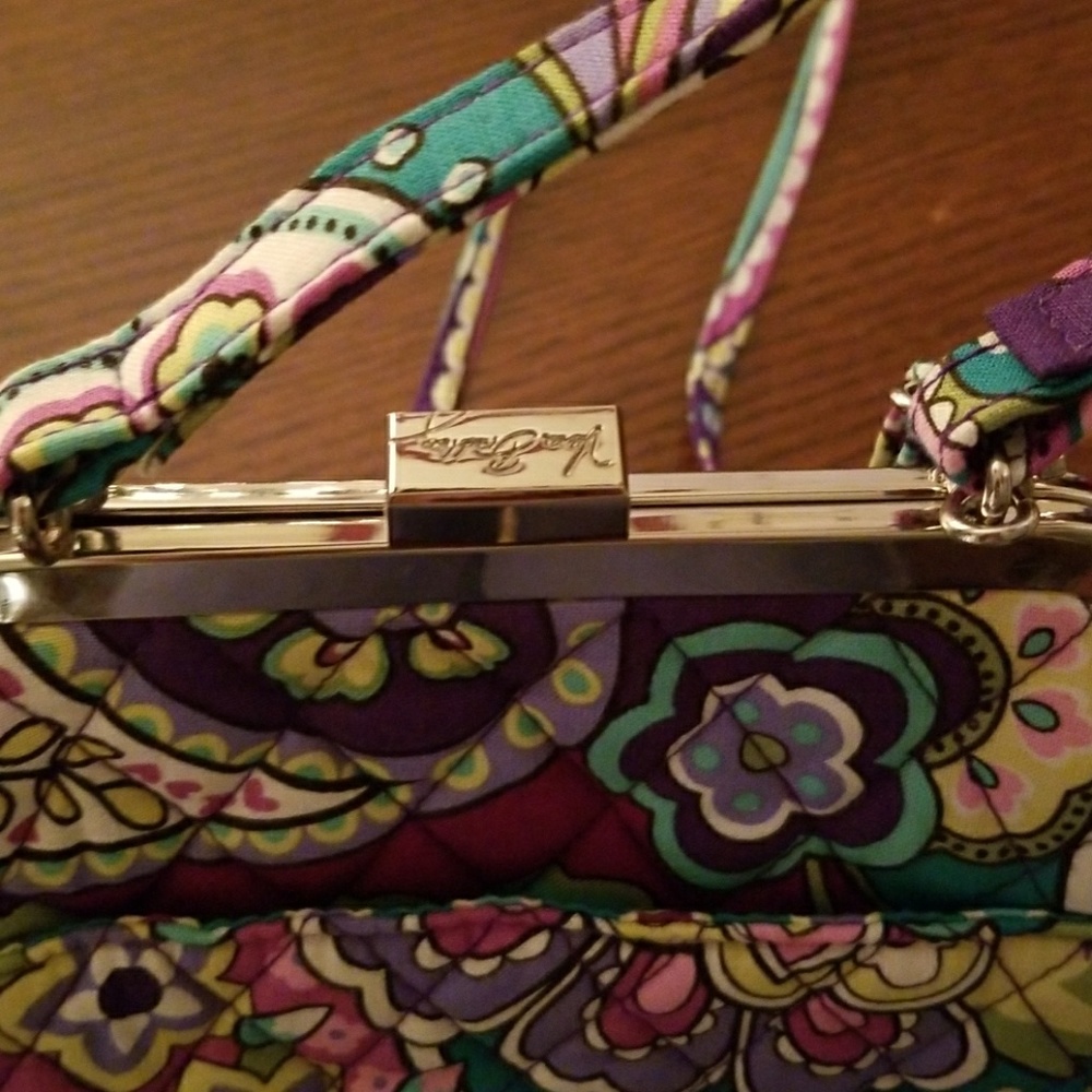 NWOT Vera Bradley Heather bag with metal accents